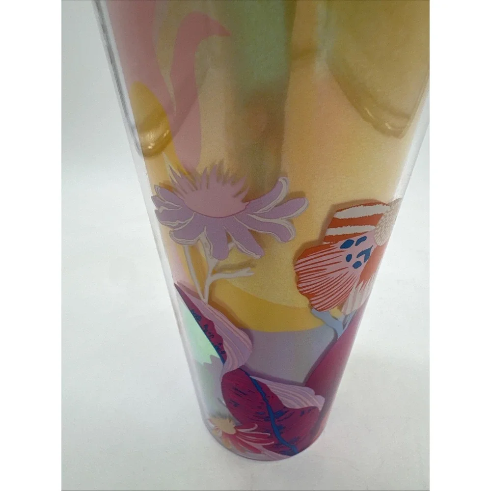 2024 Starbucks Summer Flower Field Straw Topper Venti 24 Oz Cold Cup Tumbler